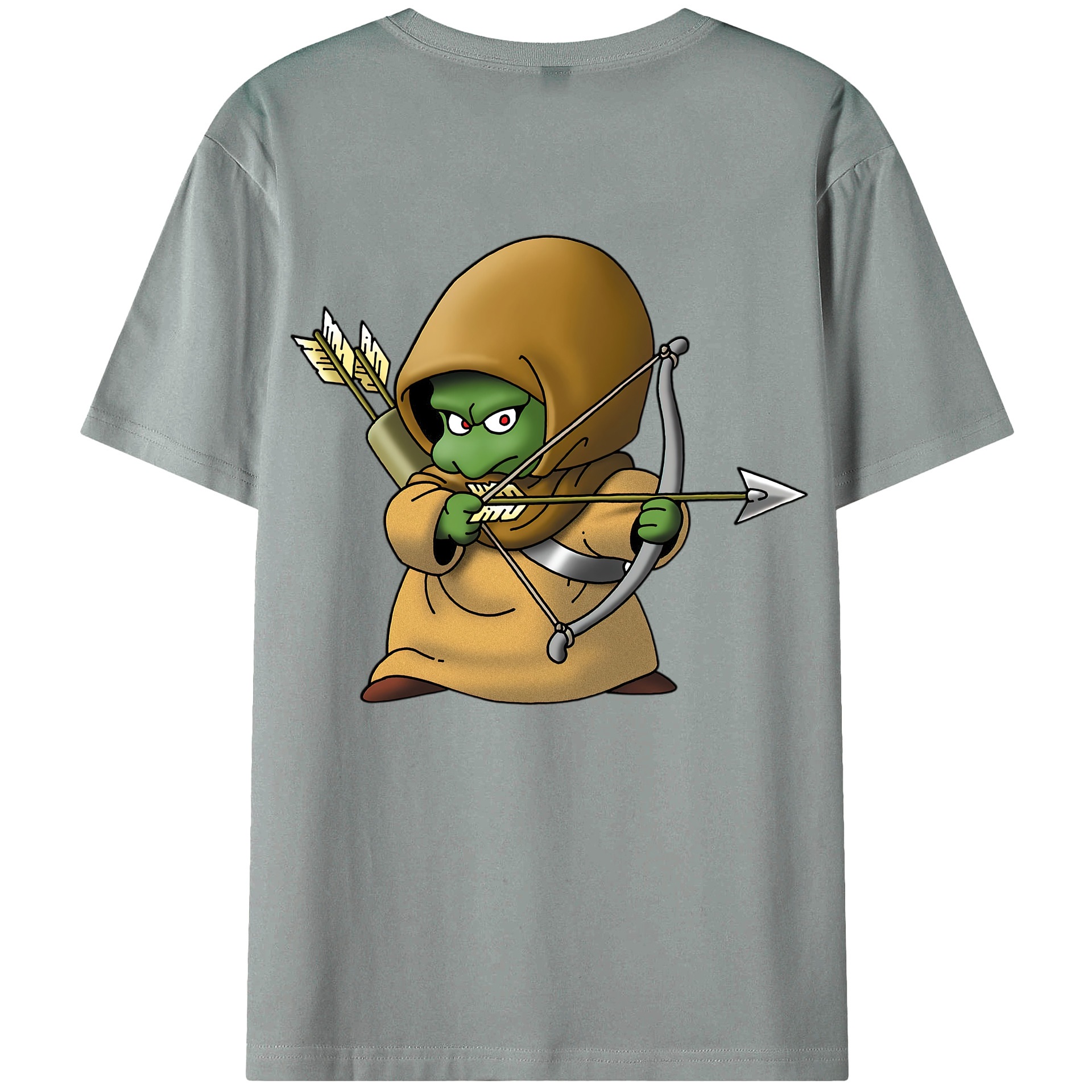 （画像用） ドラゴンクエスト Doragon Kuesuto Dragon Quest 綿100％ メンズ半袖Tシャツ（バックプリント） 通気性